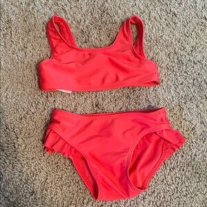 Cat & Jack Red Ruffle Two-Piece Swim Set